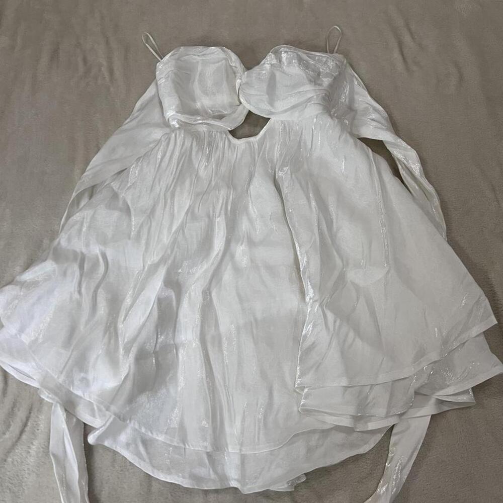 Cute white Cotton candy LA babydoll top